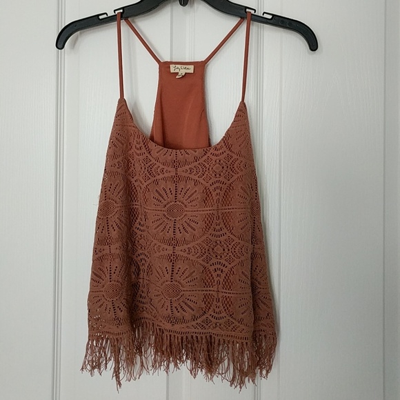 Lily White Tops - Lily White orange/mauve tank top